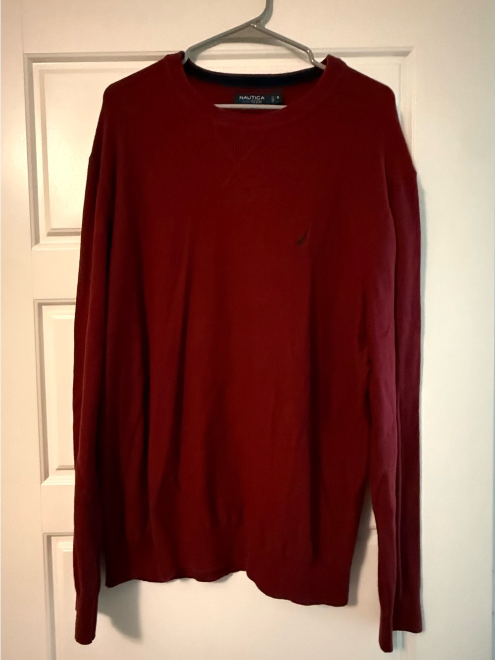 Nautica Men's Burgundy Crewneck Sweater
